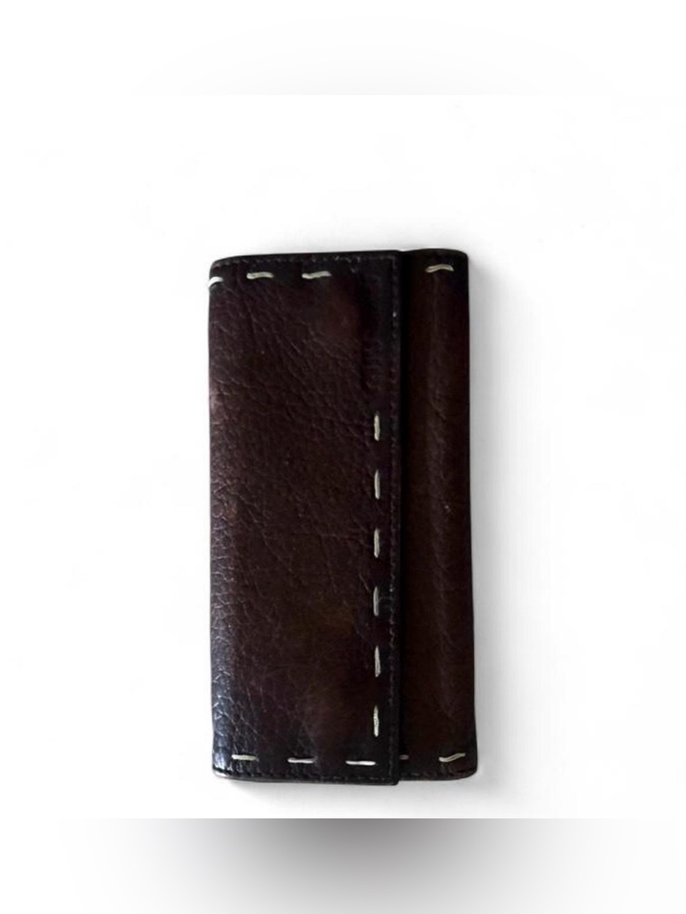 Vintage Miu Miu Y2K Brown Leather Key Case Holder